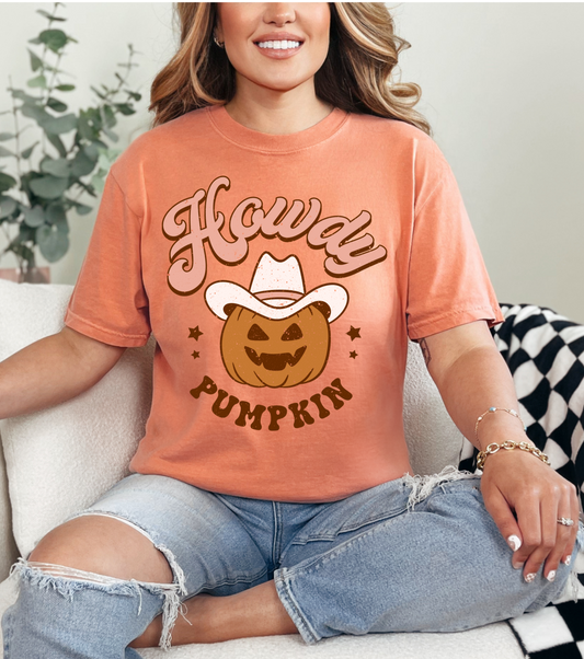 Comfort Colors Howdy Pumpkin Fall Shirt, Cute Fall/ Halloween Shirt, Cute Halloween Shirt